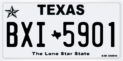 TX license plate BXI5901