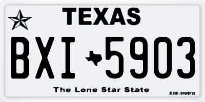 TX license plate BXI5903