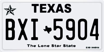 TX license plate BXI5904
