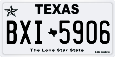TX license plate BXI5906