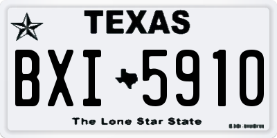 TX license plate BXI5910