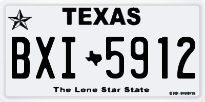 TX license plate BXI5912