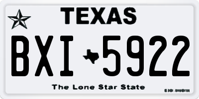 TX license plate BXI5922