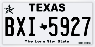 TX license plate BXI5927