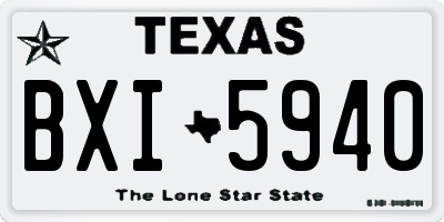 TX license plate BXI5940