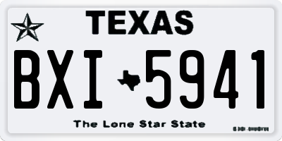 TX license plate BXI5941