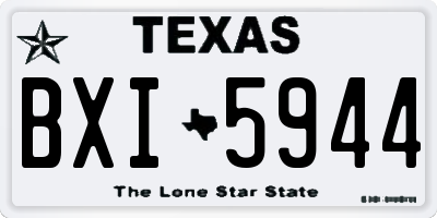 TX license plate BXI5944