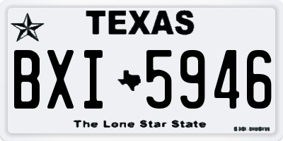 TX license plate BXI5946
