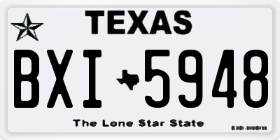 TX license plate BXI5948