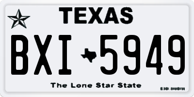 TX license plate BXI5949