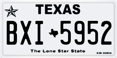 TX license plate BXI5952