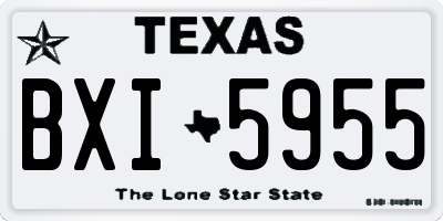 TX license plate BXI5955