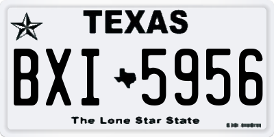 TX license plate BXI5956