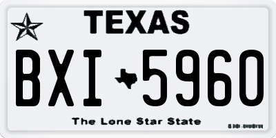 TX license plate BXI5960