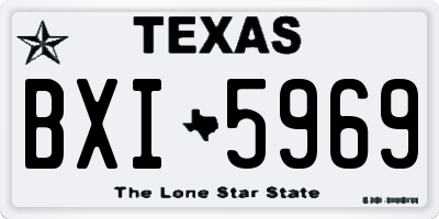 TX license plate BXI5969