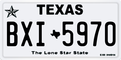TX license plate BXI5970