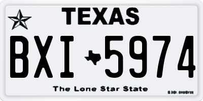 TX license plate BXI5974