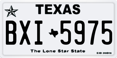 TX license plate BXI5975