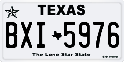 TX license plate BXI5976