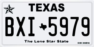TX license plate BXI5979