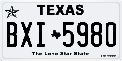 TX license plate BXI5980