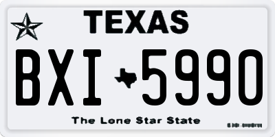 TX license plate BXI5990