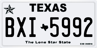 TX license plate BXI5992