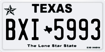 TX license plate BXI5993