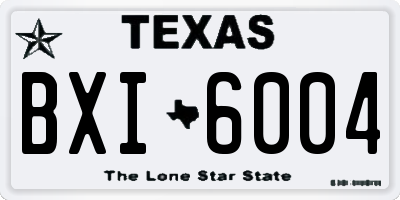 TX license plate BXI6004