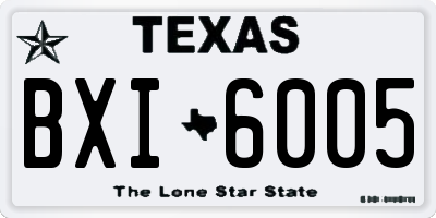 TX license plate BXI6005