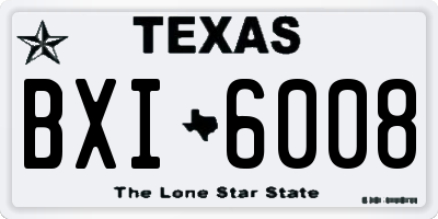 TX license plate BXI6008