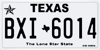TX license plate BXI6014