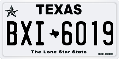 TX license plate BXI6019