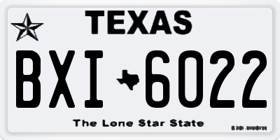 TX license plate BXI6022