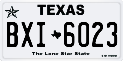 TX license plate BXI6023