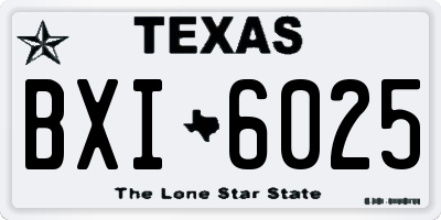 TX license plate BXI6025