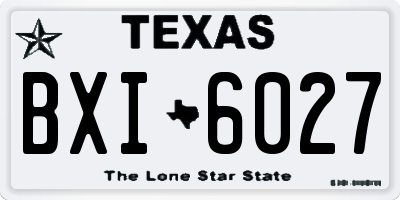 TX license plate BXI6027