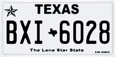 TX license plate BXI6028