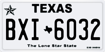 TX license plate BXI6032