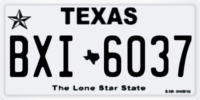 TX license plate BXI6037