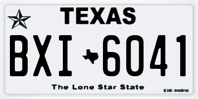 TX license plate BXI6041