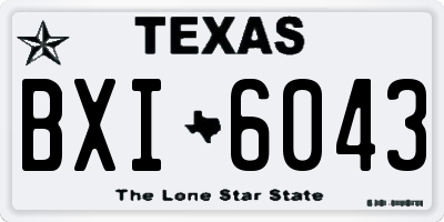 TX license plate BXI6043