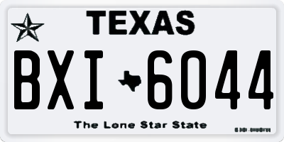 TX license plate BXI6044