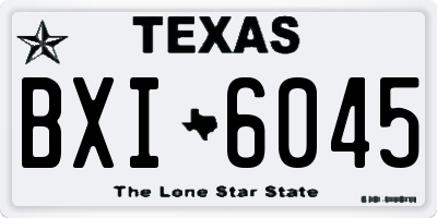 TX license plate BXI6045