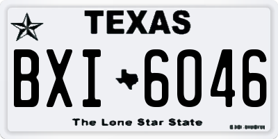TX license plate BXI6046