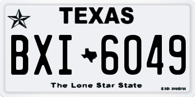 TX license plate BXI6049