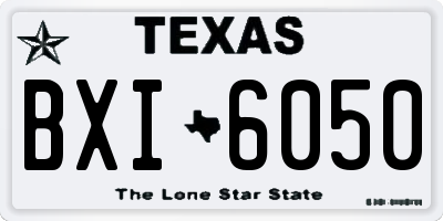 TX license plate BXI6050