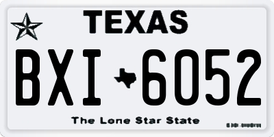 TX license plate BXI6052