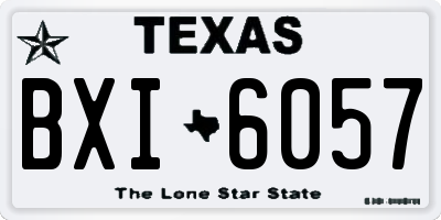 TX license plate BXI6057