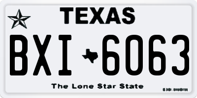 TX license plate BXI6063
